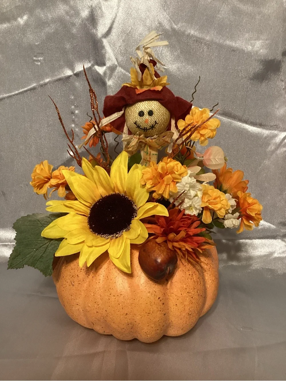 Fall Pumpkin Floral Centerpiece